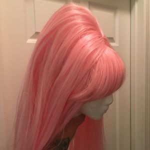 Pink “Priscilla” beehive 60s wig. OS